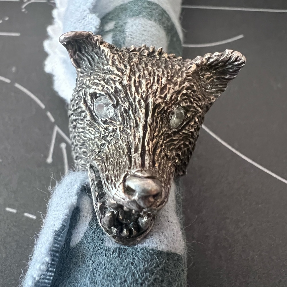 Huckleberry Ltd silver wolf ring - Picture 3 of 6